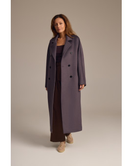 Пальто двубортное Графит