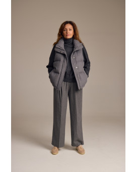 Брюки из шерсти с кашемиром на высокой талии